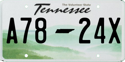 TN license plate A7824X
