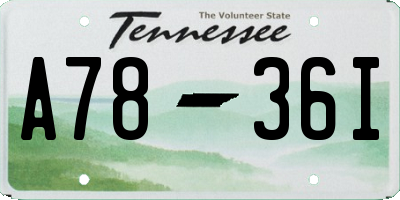 TN license plate A7836I