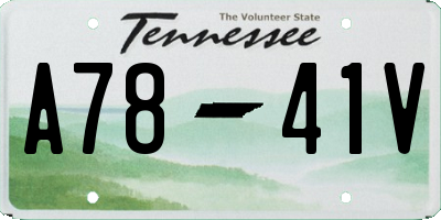 TN license plate A7841V