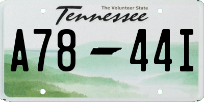 TN license plate A7844I