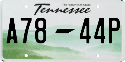 TN license plate A7844P