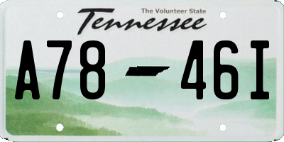 TN license plate A7846I