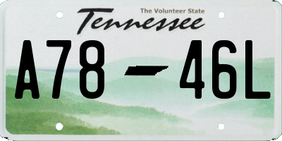 TN license plate A7846L