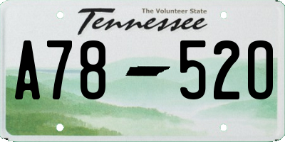 TN license plate A7852O