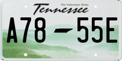 TN license plate A7855E