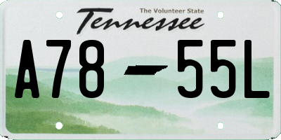 TN license plate A7855L