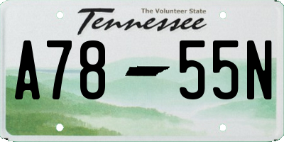 TN license plate A7855N