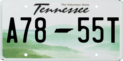 TN license plate A7855T