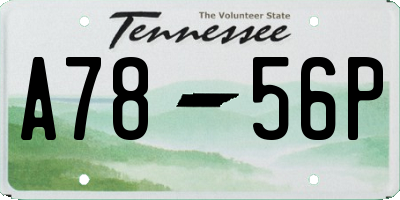 TN license plate A7856P