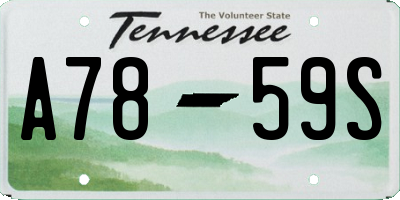 TN license plate A7859S