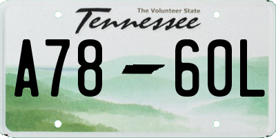 TN license plate A7860L