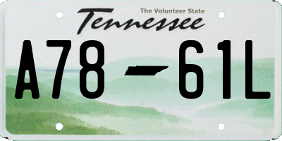 TN license plate A7861L