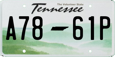 TN license plate A7861P