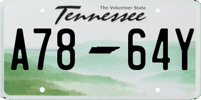 TN license plate A7864Y
