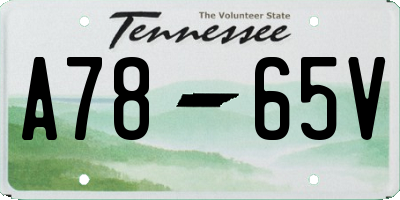 TN license plate A7865V