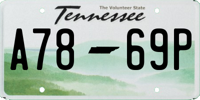 TN license plate A7869P