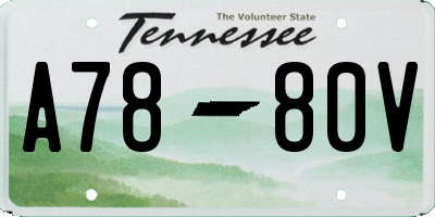 TN license plate A7880V