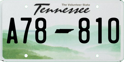 TN license plate A7881O