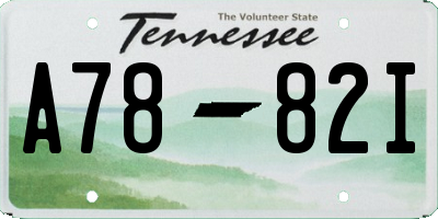 TN license plate A7882I