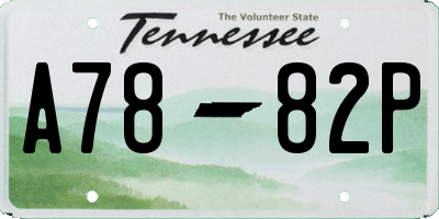 TN license plate A7882P