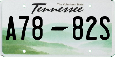 TN license plate A7882S