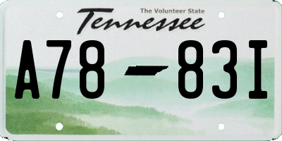 TN license plate A7883I
