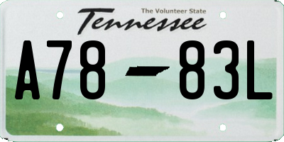 TN license plate A7883L