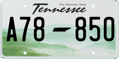 TN license plate A7885O