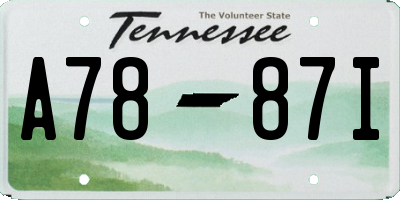 TN license plate A7887I
