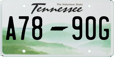 TN license plate A7890G