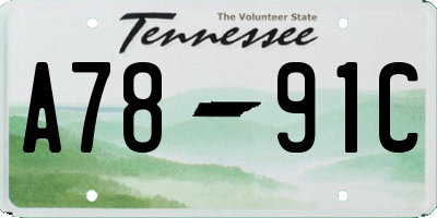 TN license plate A7891C