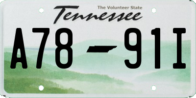 TN license plate A7891I