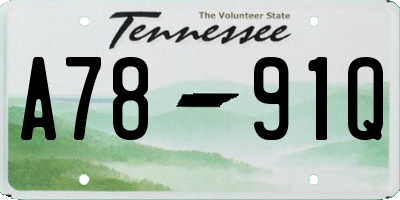 TN license plate A7891Q