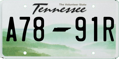 TN license plate A7891R