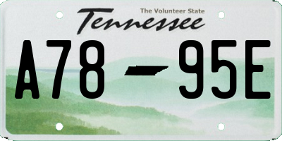 TN license plate A7895E