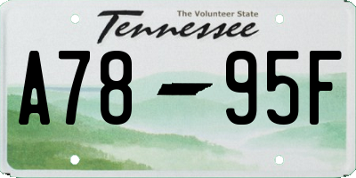 TN license plate A7895F