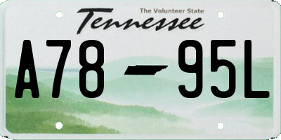 TN license plate A7895L