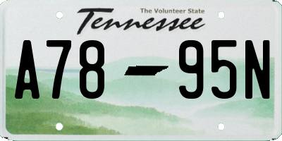 TN license plate A7895N