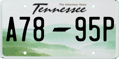TN license plate A7895P