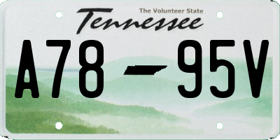 TN license plate A7895V