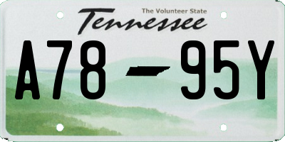 TN license plate A7895Y