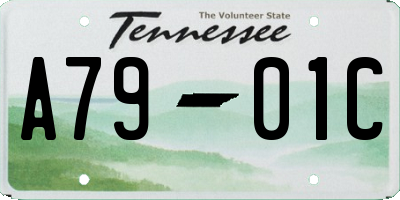 TN license plate A7901C