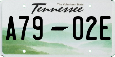 TN license plate A7902E