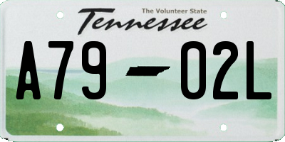 TN license plate A7902L