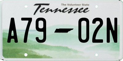TN license plate A7902N