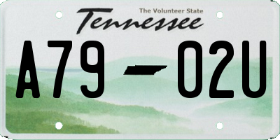 TN license plate A7902U