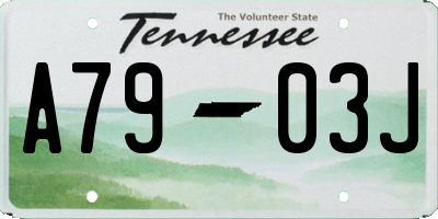 TN license plate A7903J