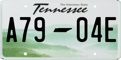 TN license plate A7904E
