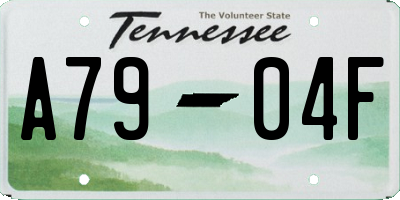 TN license plate A7904F