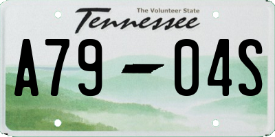 TN license plate A7904S